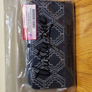 NWT- Thirty-One Billfold "All About The Benjamins" - Navy Dotted Geo Pebble